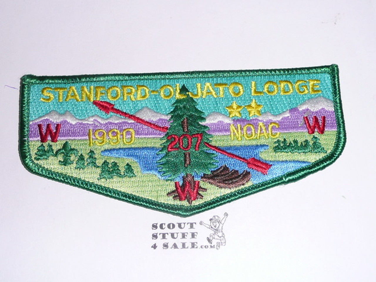 Order of the Arrow Lodge #207 Stanford-Oljato s19 1990 NOAC Flap Patch