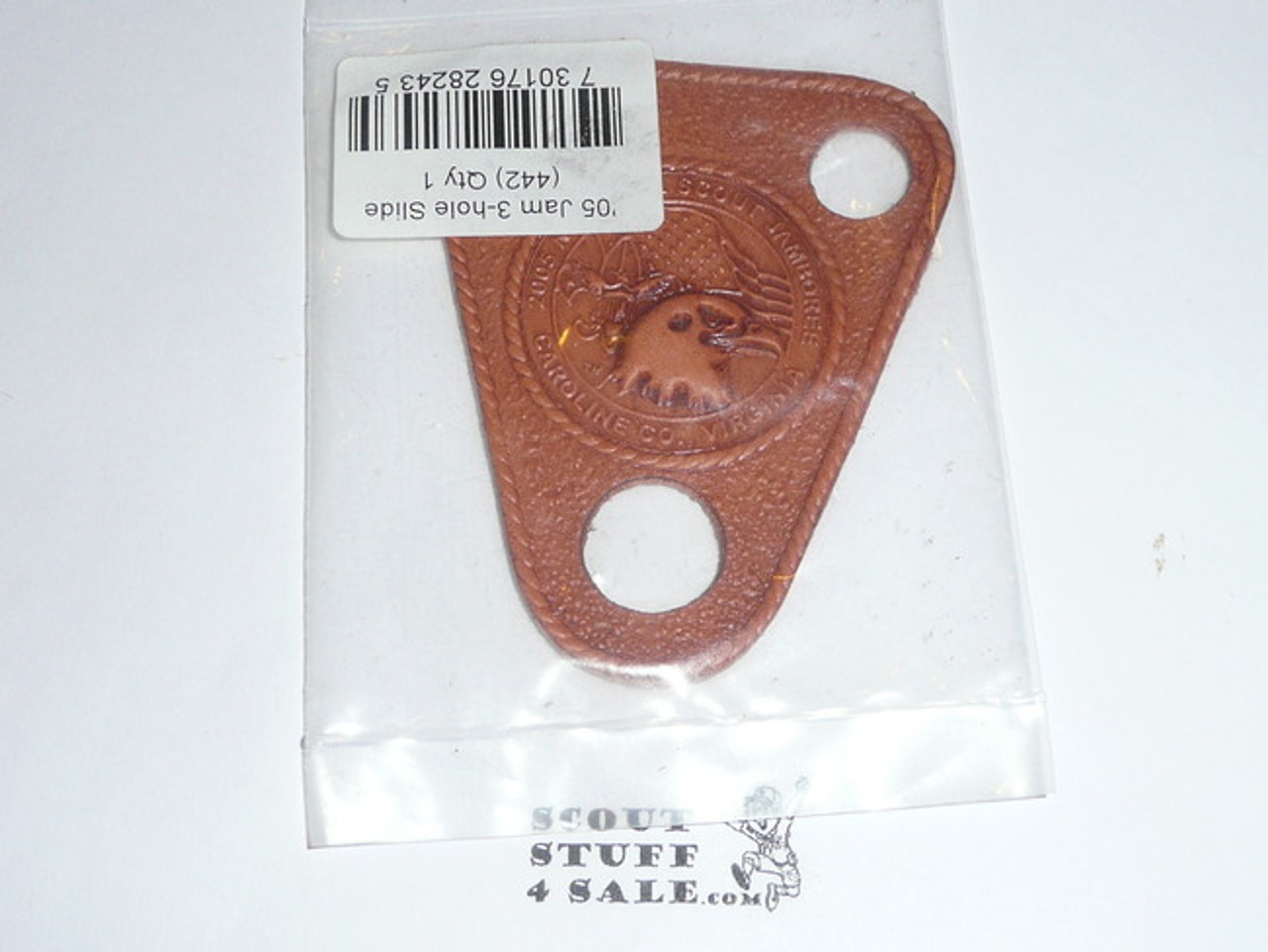 2005 National Jamboree Leather Neckerchief Slide