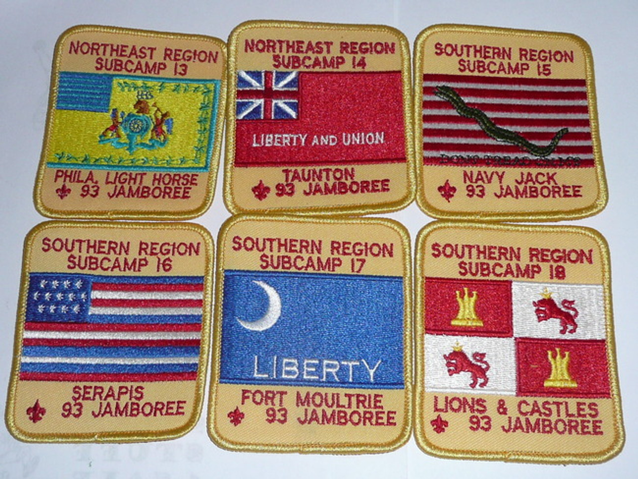 1993 National Jamboree Subcamp Patch Complete 20 patch Set