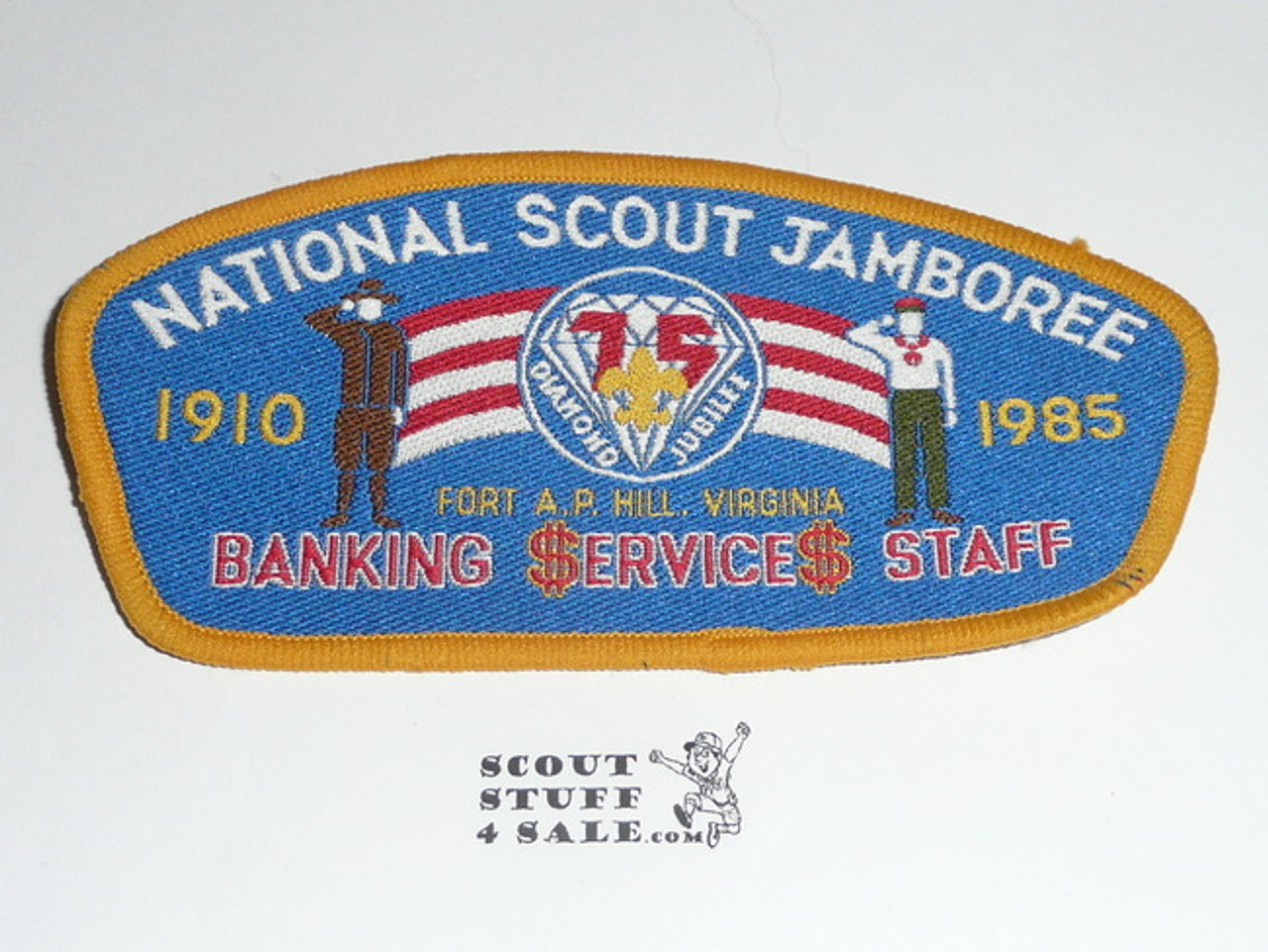 1985 National Jamboree Woven Banking Services Staff Patch