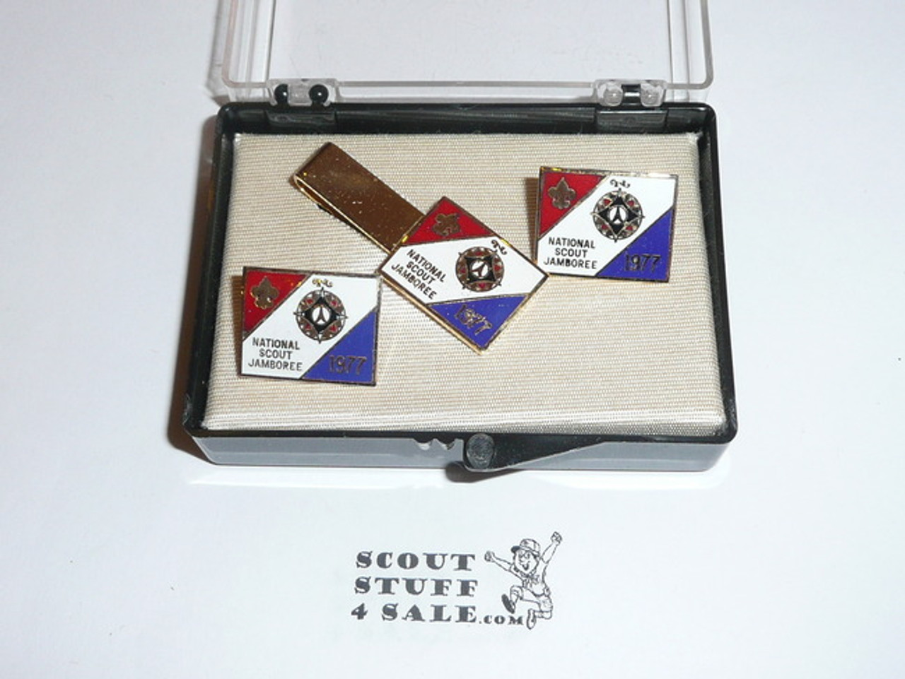 1977 National Jamboree Tie Clip and Cuff Link Set