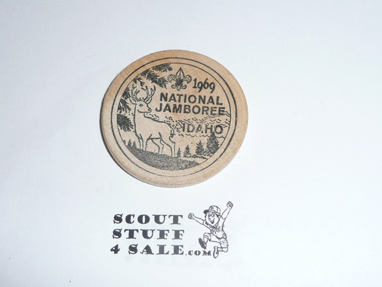 1969 National Jamboree Wooden Nickel / Token from the North Idaho Lumbering Industry