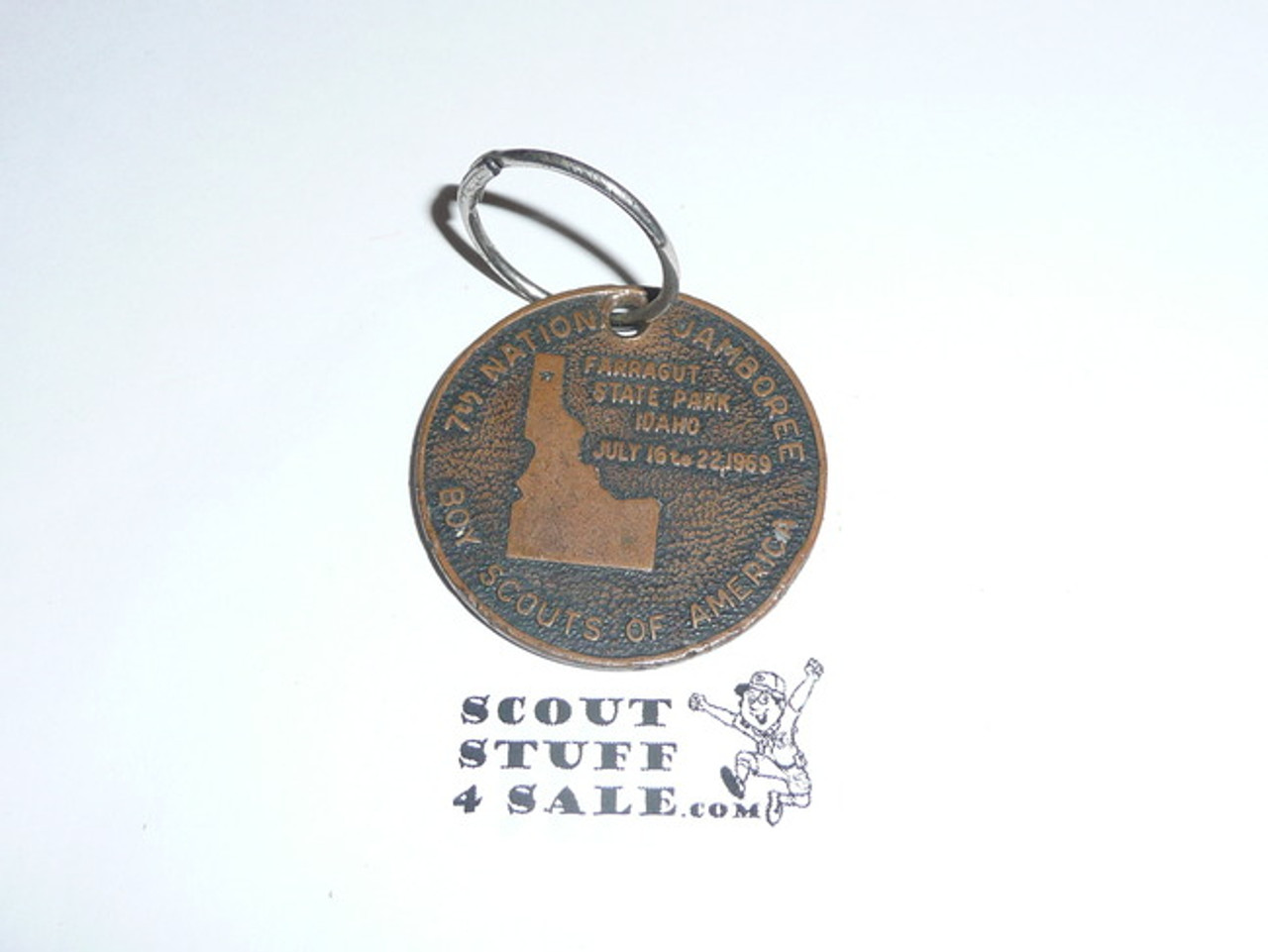 1969 National Jamboree Coin / Token, Bronze color with hole for key ring