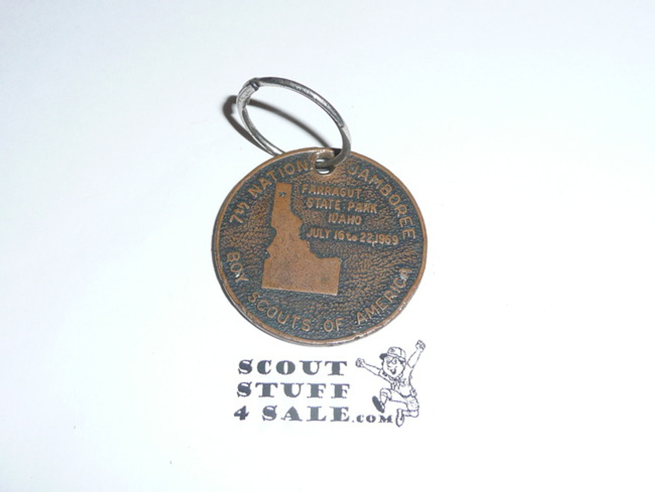 1969 National Jamboree Coin / Token, Bronze color with hole for key ring