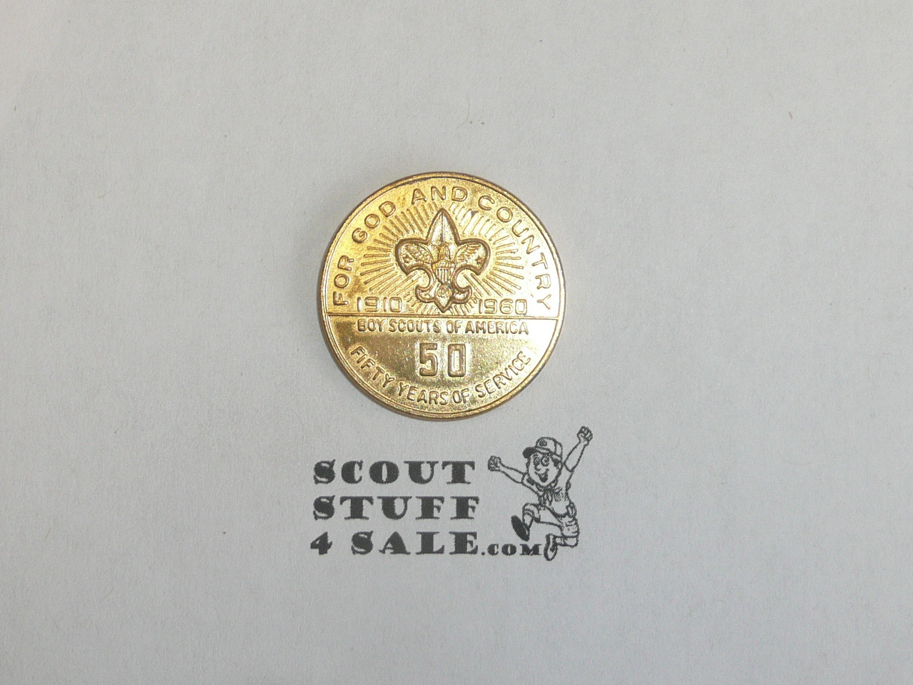 1960 Boy Scout 50th Anniversary Scout Oath Coin / Token