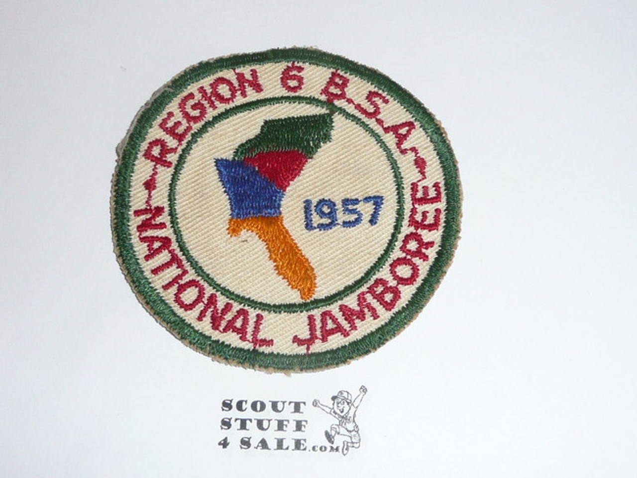 1957 National Jamboree Region 6 Patch, used