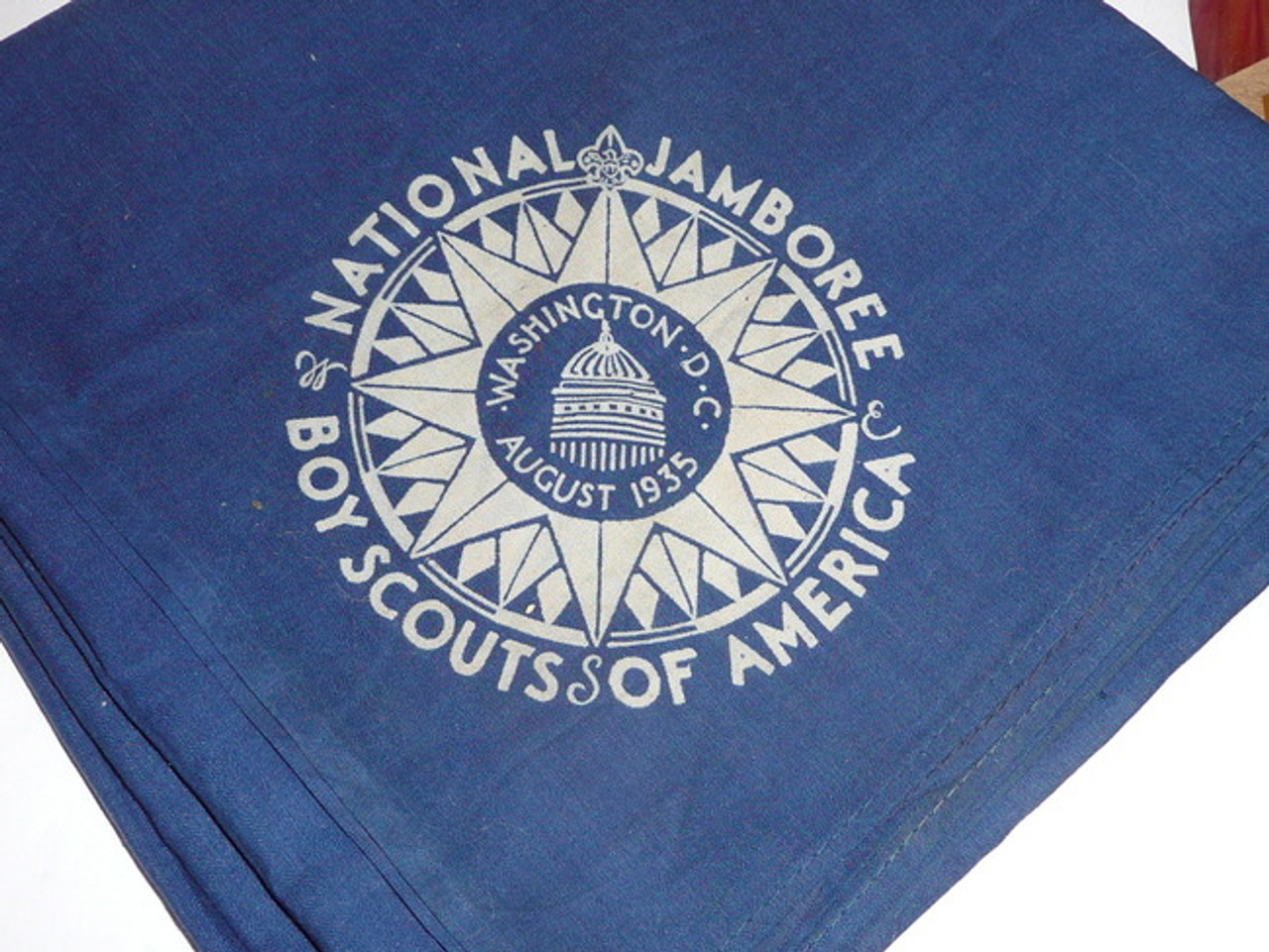 1935 National Jamboree Blue Neckerchief, full square
