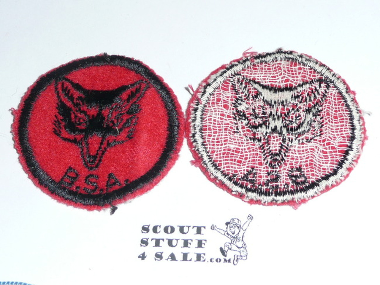 Fox Patrol Medallion, Felt w/BSA black/White ring back, 1940-1955, used or new with a few tiny moth holes