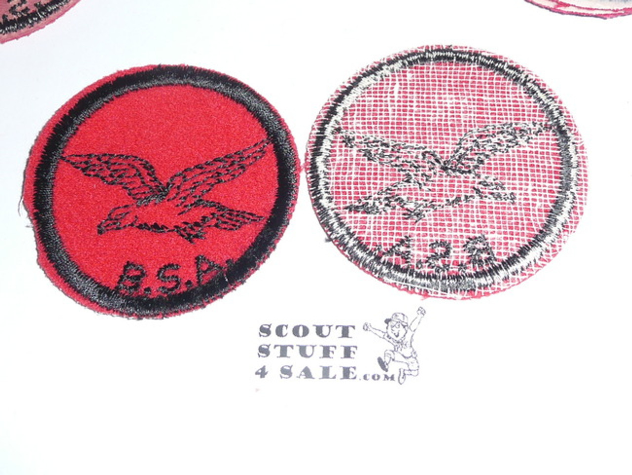 Seagull Patrol Medallion, Felt w/BSA black/White ring back, 1940-1955