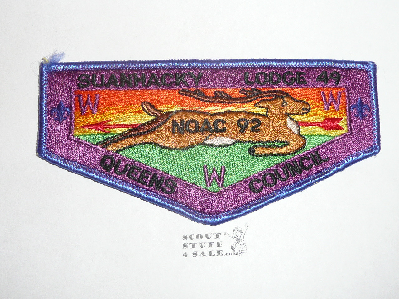 Order of the Arrow Lodge #49 Suanhacky s17 1992 NOAC Flap Patch