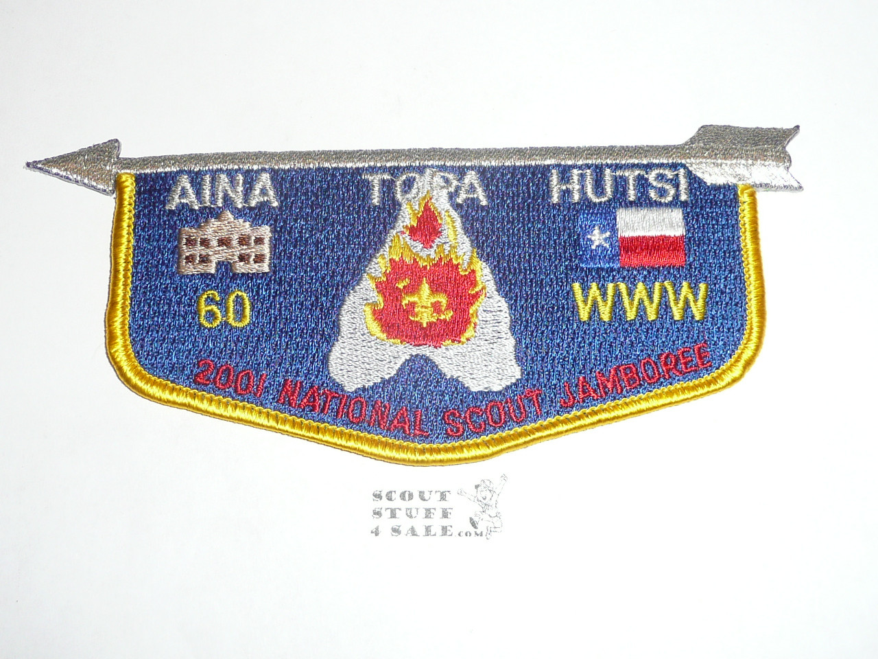Order of the Arrow Lodge #60 Aina Topa Hutsi s34 2001 NJ Flap Patch