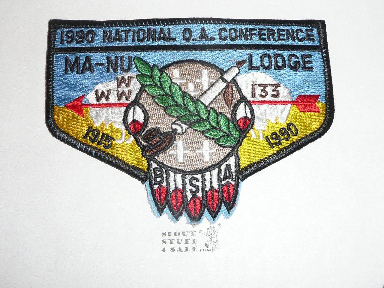 Order of the Arrow Lodge #133 Ma-Nu s25 1990 NOAC Flap Patch
