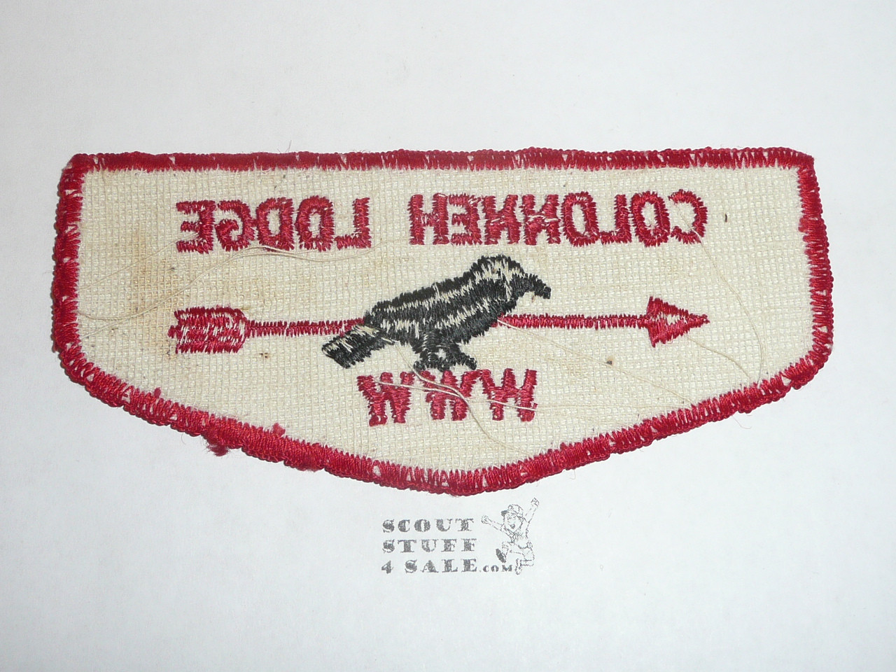 Order of the Arrow Lodge #137 Colonneh f4 Flap Patch, sewn and twill discoloration