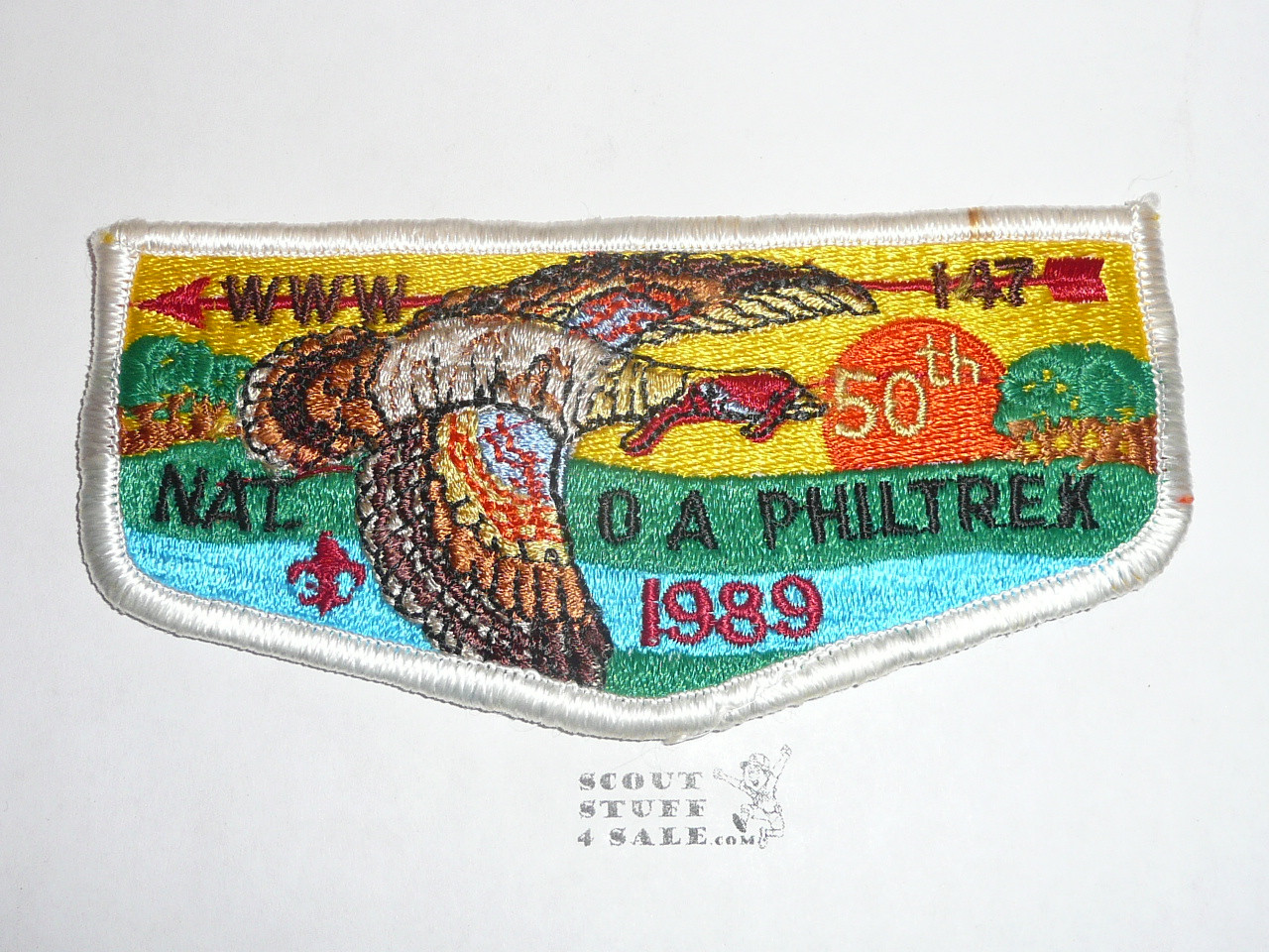 Order of the Arrow Lodge #147 Tamegonit s21 50th anniv & 1989 OA Philmont Trek Flap Patch