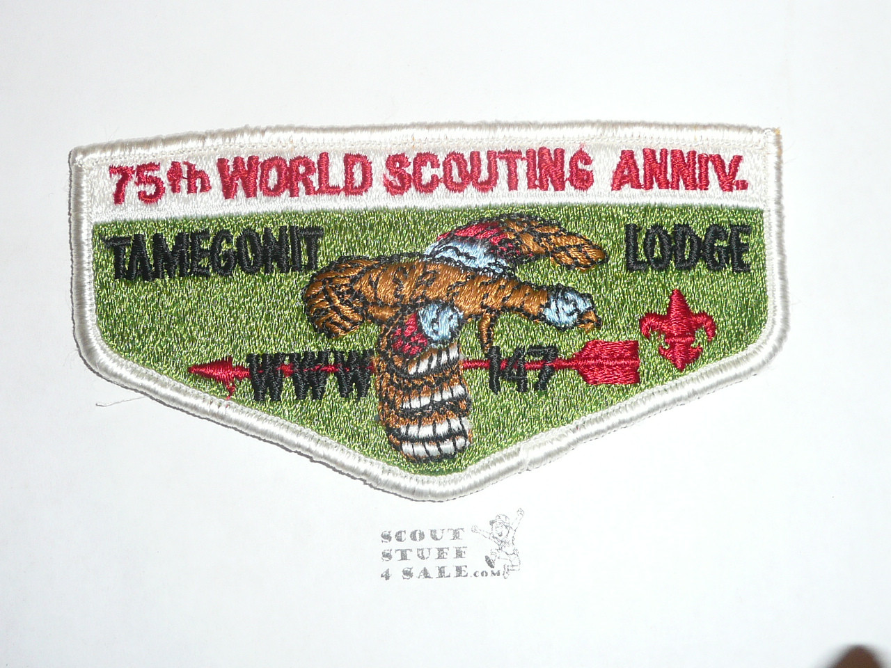 Order of the Arrow Lodge #147 Tamegonit s6 75th world scouting anniv Flap Patch