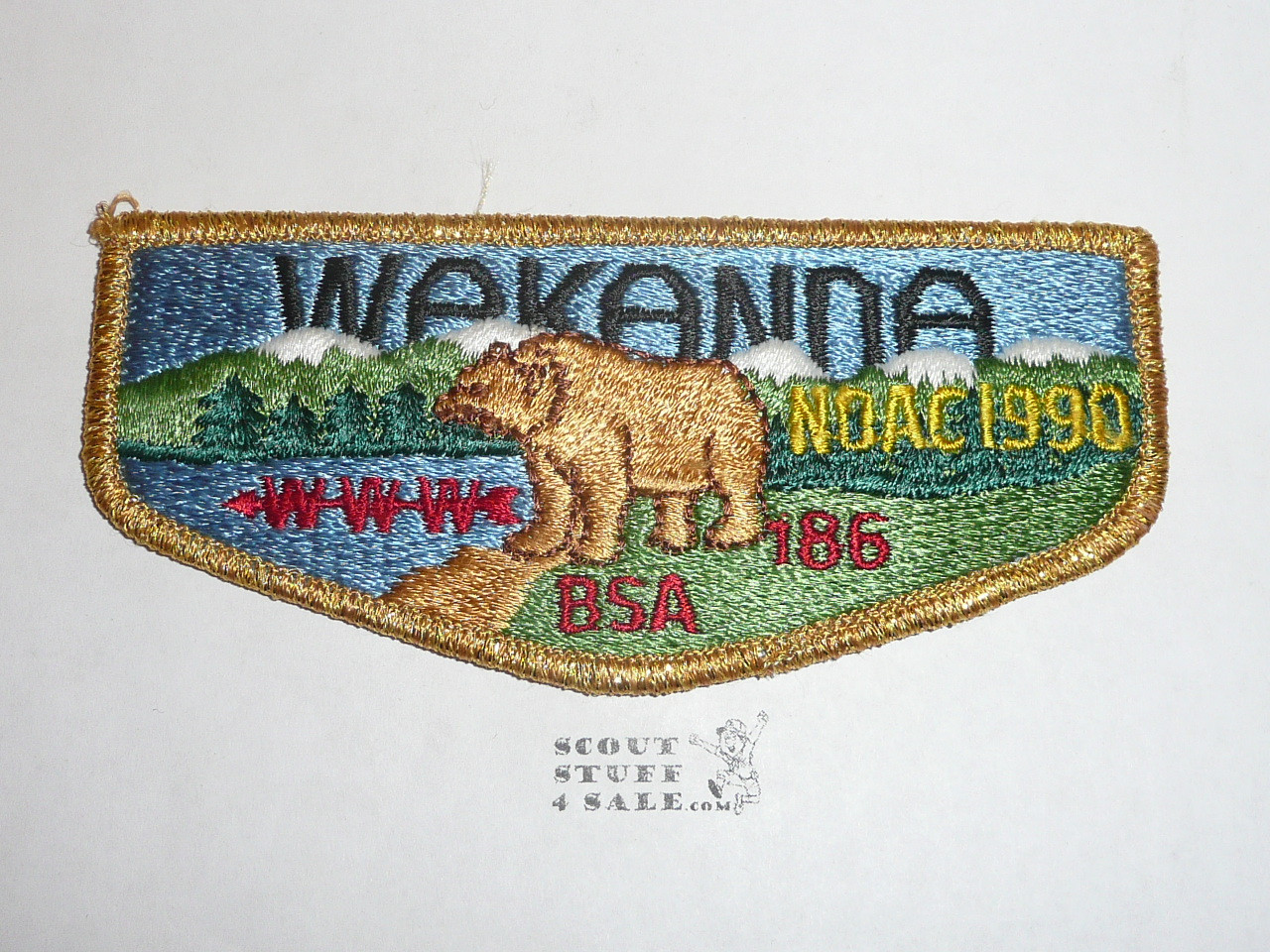 Order of the Arrow Lodge #186 Wakanda s14 1990 NOAC Flap Patch - Scout