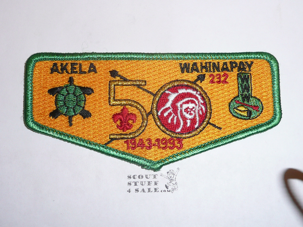 Order of the Arrow Lodge #232 Akela Wahinapay s11 50th anniv Flap Patch