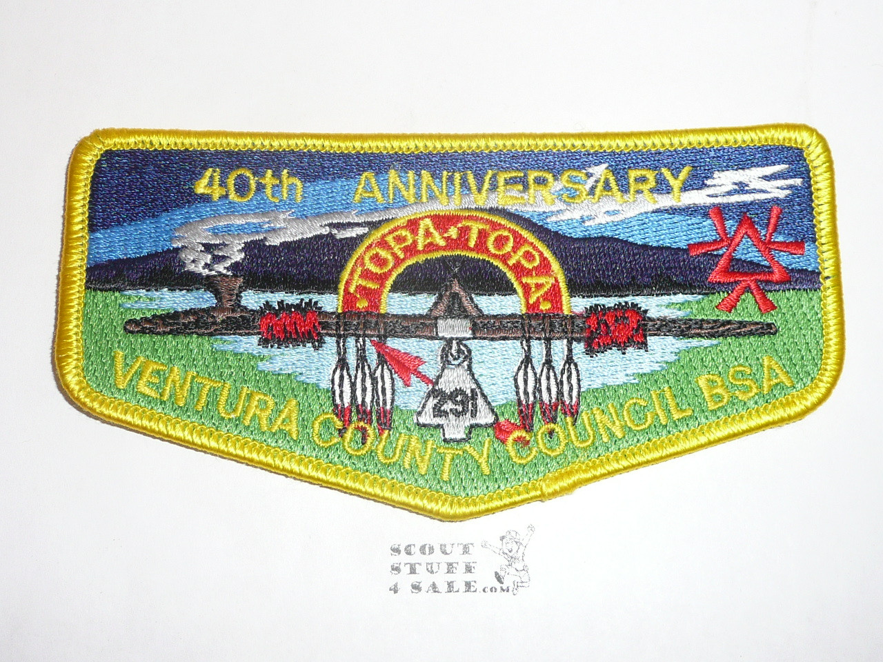 Order of the Arrow Lodge #291 Topa Topa s27 40th anniv Flap Patch