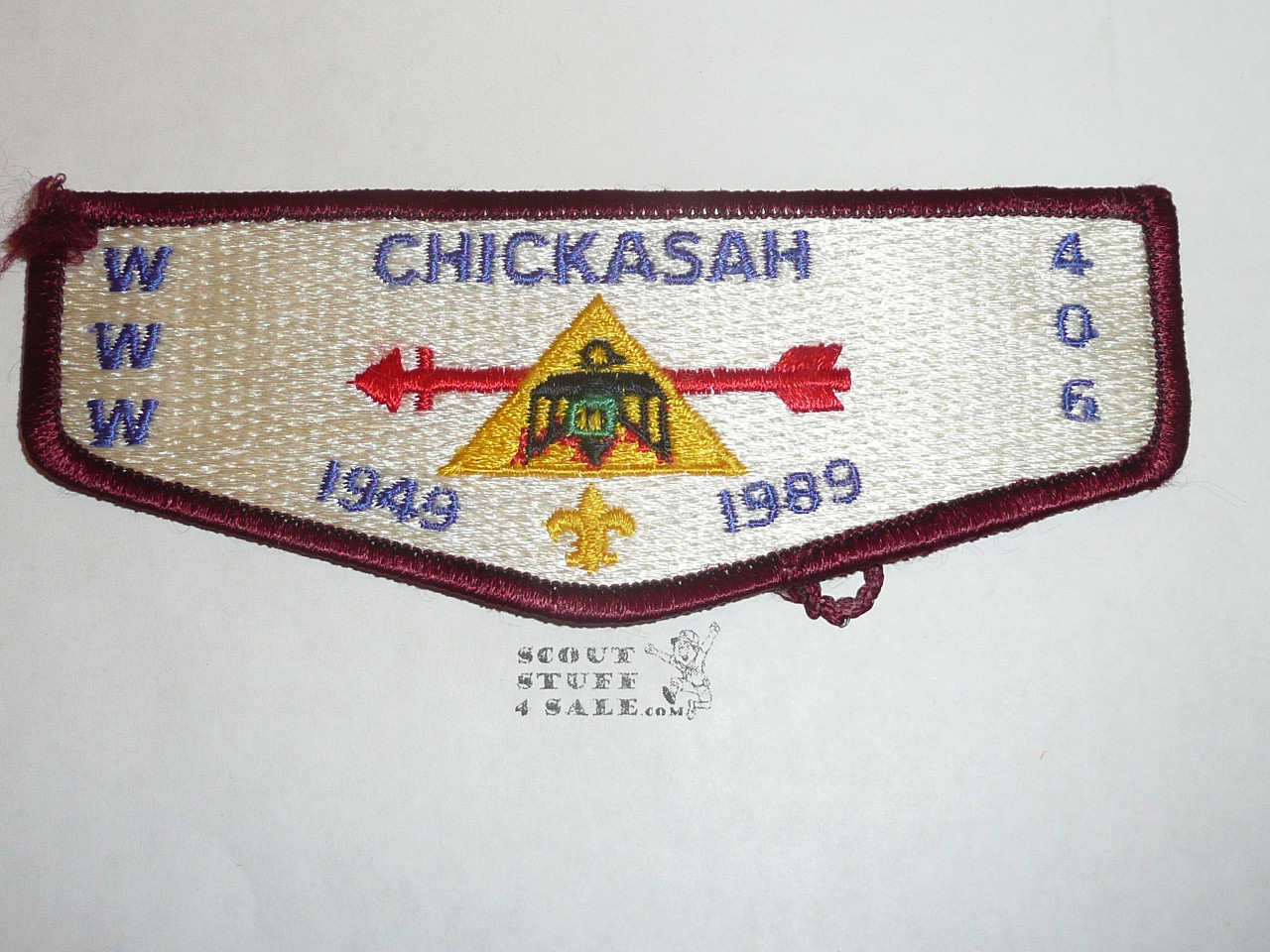 Order of the Arrow Lodge #406 Chickasah s20 40th anniv Flap Patch - Boy Scout