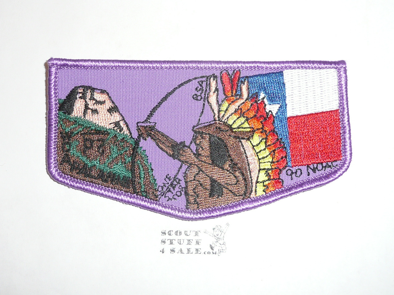 Order of the Arrow Lodge #489 Nishkin Halupa A Pe Lachi Woapalanne 1990 NOAC Flap Patch