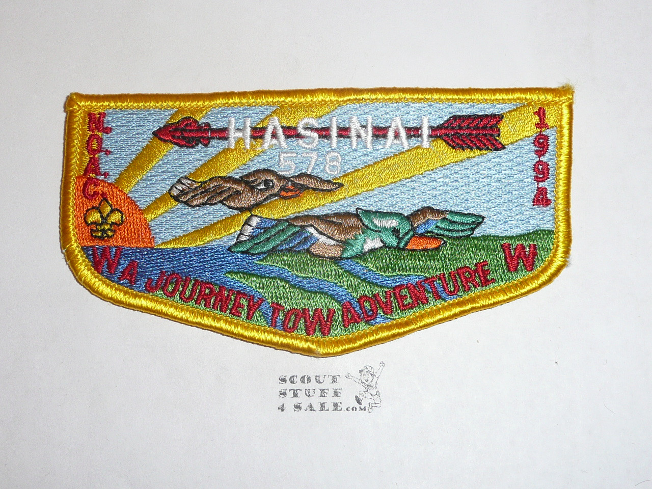 Order of the Arrow Lodge #578 Hasinai s12 1994 NOAC Flap Patch