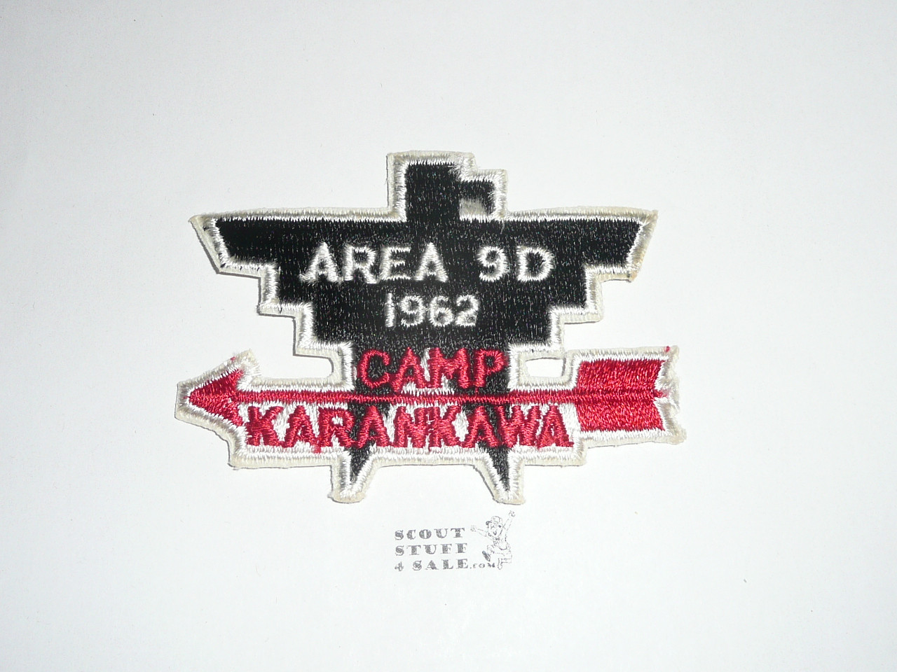 1962 Order of the Arrow Area 9-D Conference Patch, a little paper stuck to the back with glue