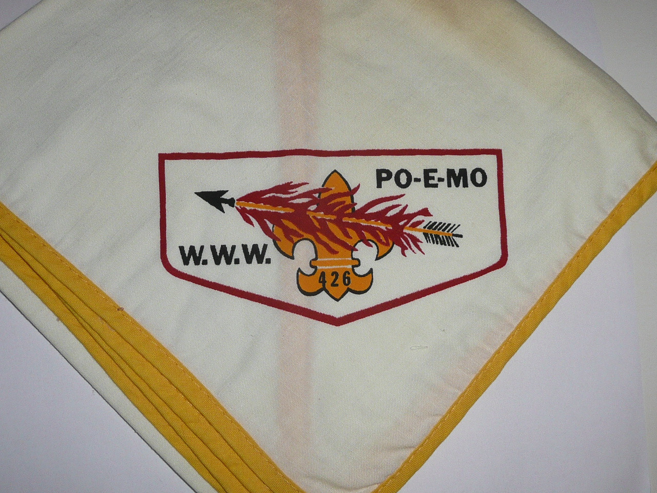Order of the Arrow Lodge #426 Po-E-Mo N2 Neckerchief, used