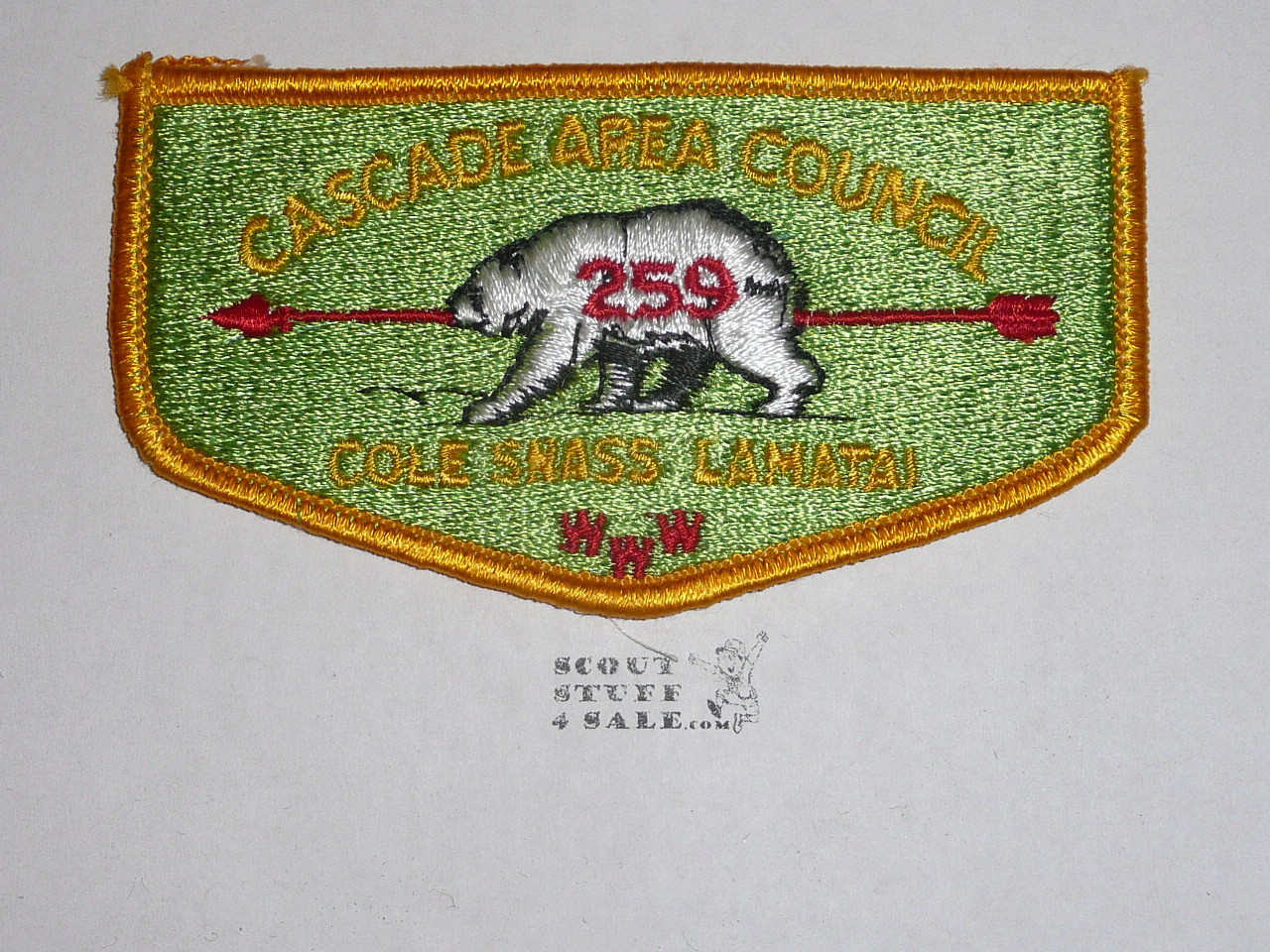 Order of the Arrow Lodge #259 Cole Snass Lamatai s3 Flap Patch