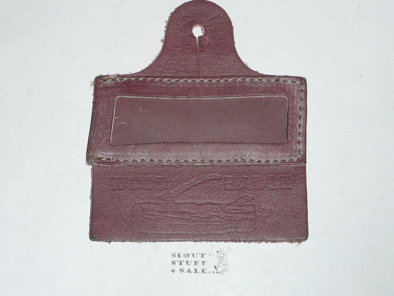 Wood Badge Leather Name Tag #6, unused