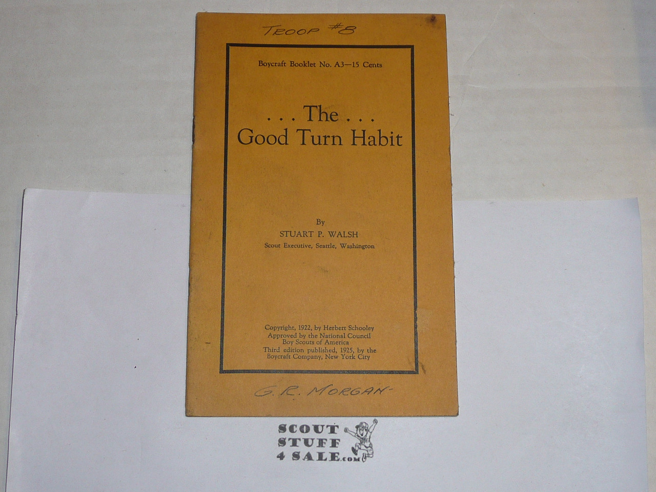 1925 The Good Turn Habit, By The Boycraft Company, Approved by the BSA, Booklet #A3