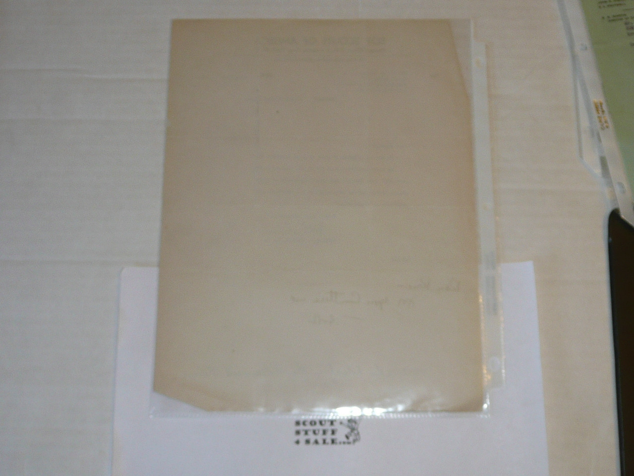 1937 Memo from George Fischer on Official Inter-office memo letterhead