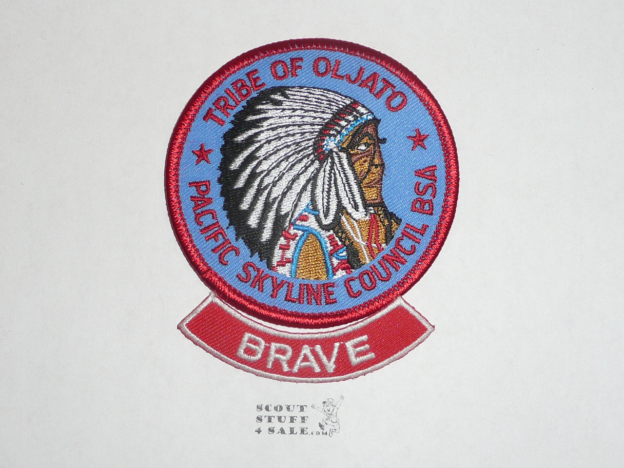Tribe of Oljato BRAVE Segment Patch ONLY, Camp Oljato Honor Society, Pacific Skyline Council