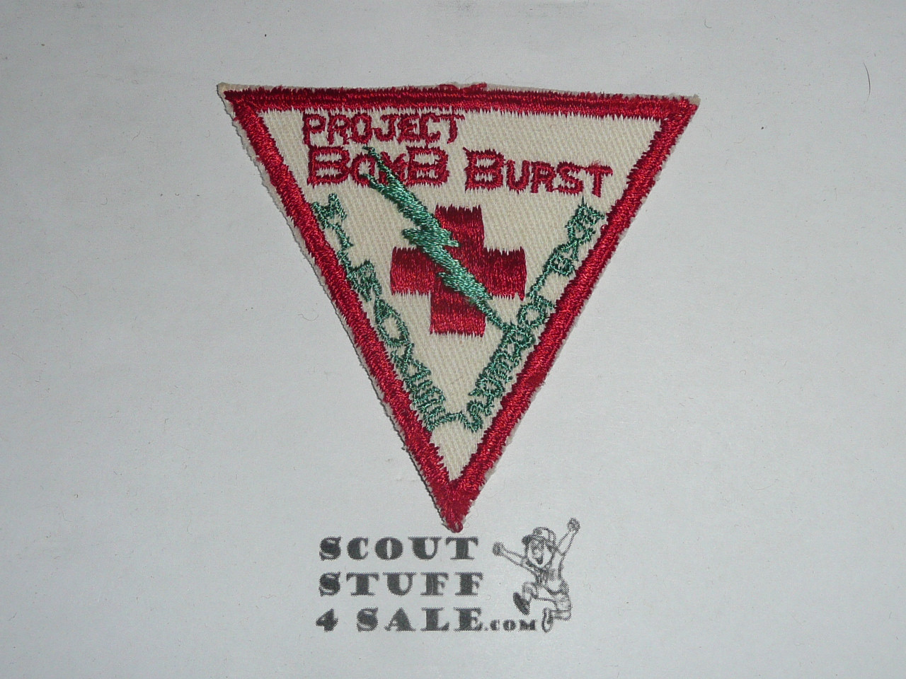 1950's Milwaukee County Council Explorer Project Bomb Burst Patch, c/e twill