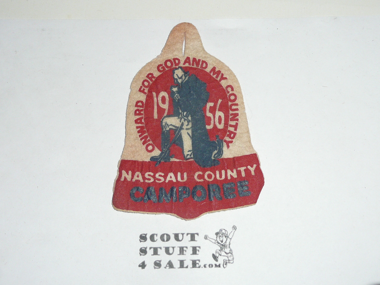 1956 Nassau County Council Onward for God and My Country Felt Camporee Patch