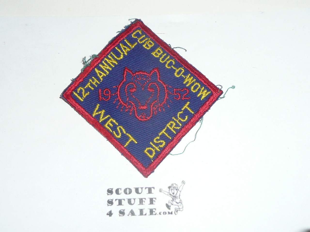 1952 West District Cub Buc-O0Wow Patch, c/e twill