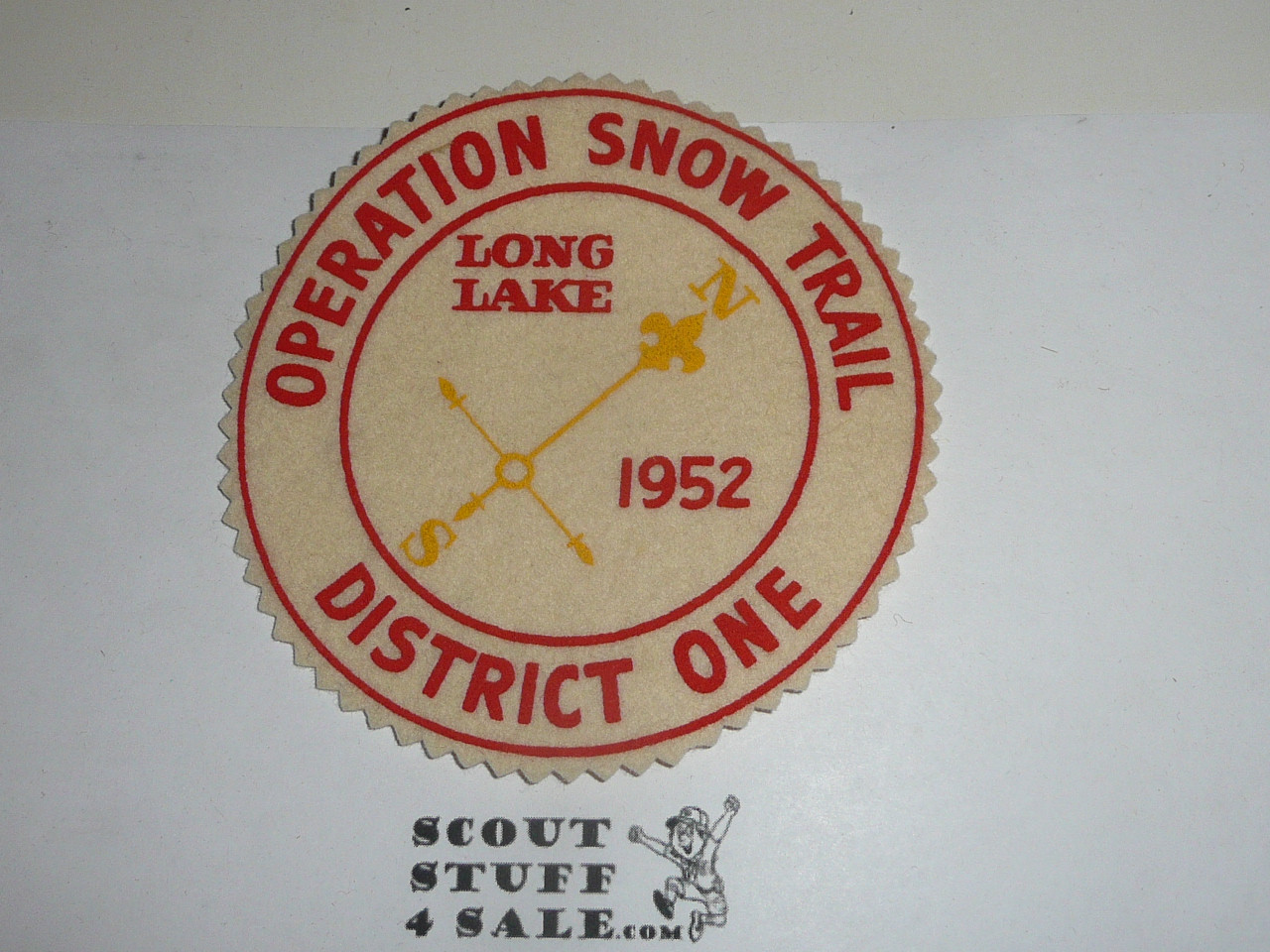 1950 Milwaukee County Council District I Operation Snow Trail at Camp Long Lake Felt Patch