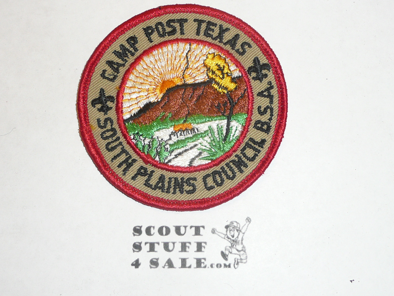 Camp Post Texas, South Plains Council, Patch, red r/e twill
