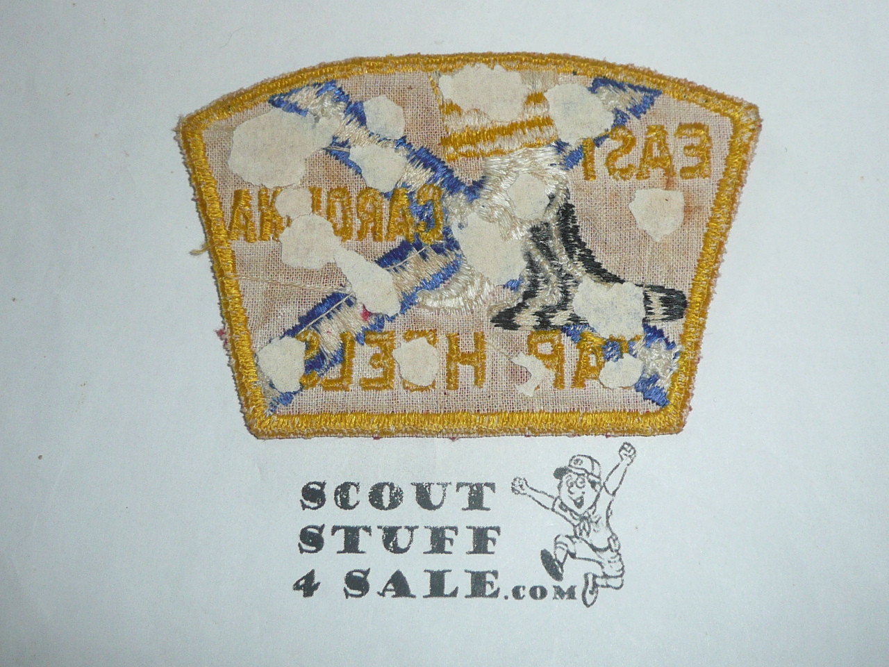 East Carolina Council ta1 CSP 1953 NJ JSP, RARE, never used but spots of glue/paper on the back, book value $1200 - Scout