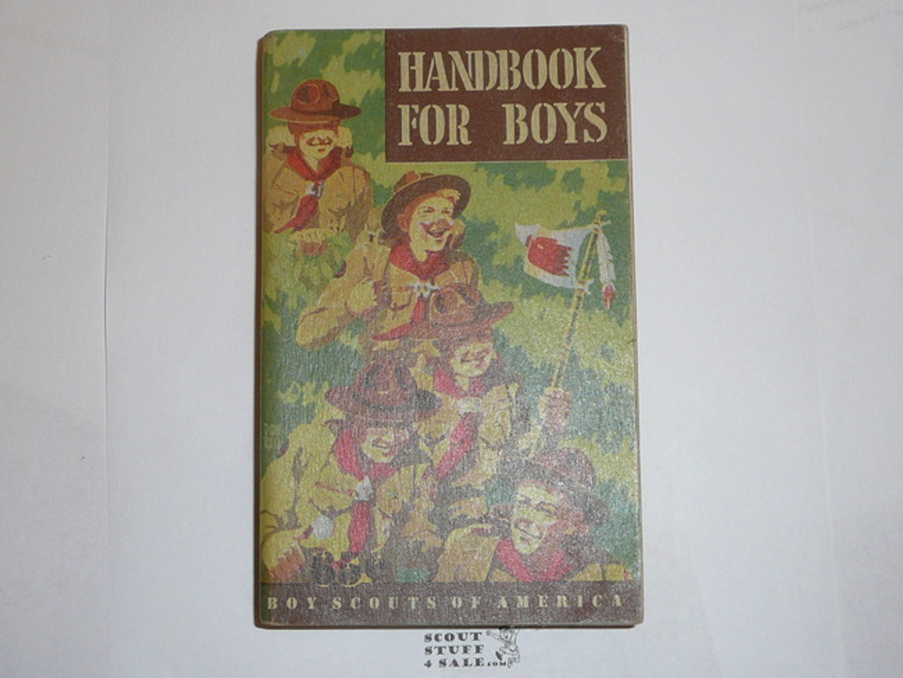 1948 Boy Scout Handbook, Fifth Edition, First Printing, Don Ross Cover Artwork, MINT condition but cover is taped at spine, eight stars on last page