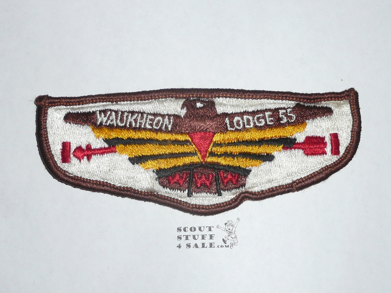 Order of the Arrow Lodge #55 Waukheon s2 Flap Patch, used