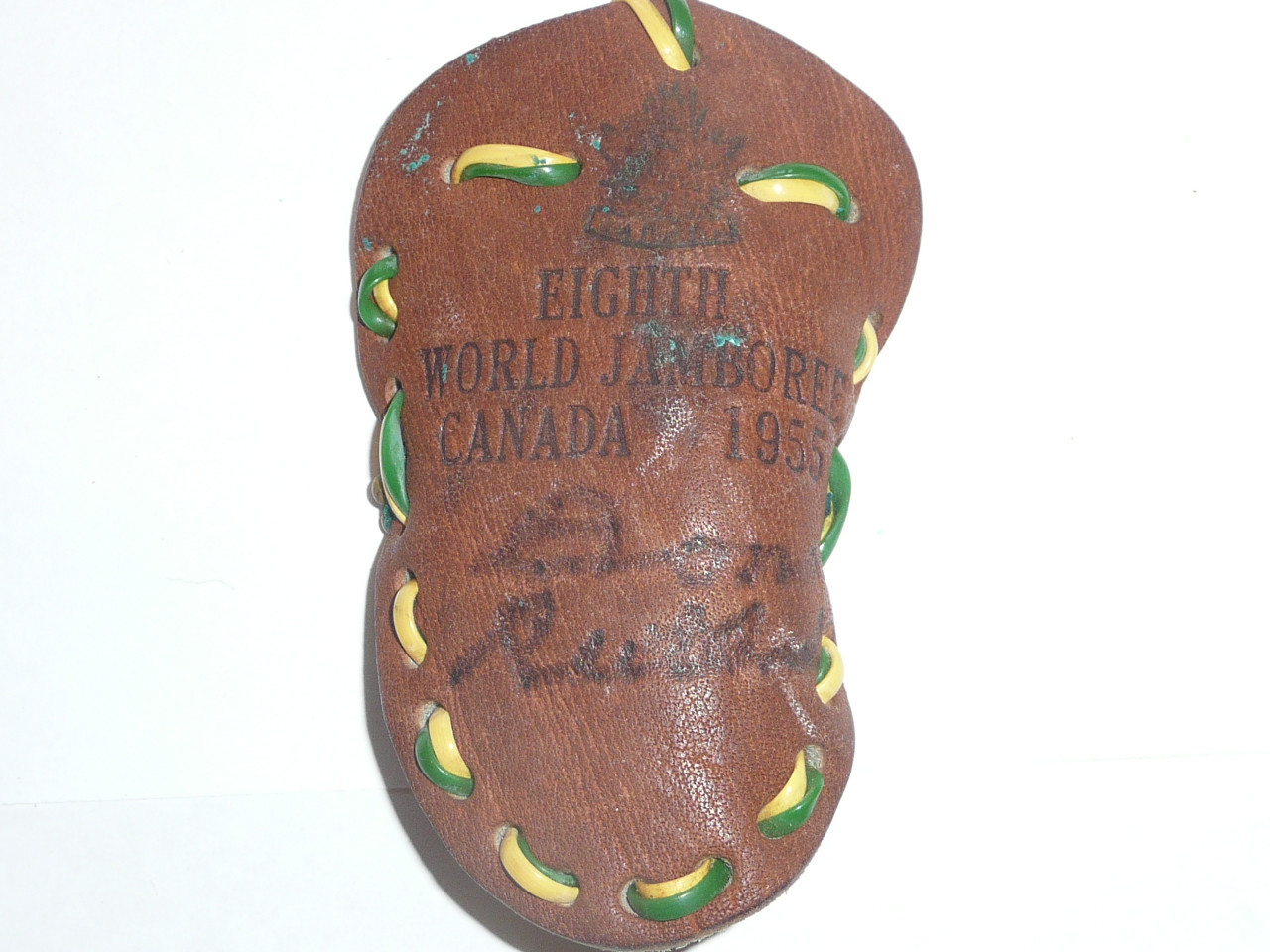 1955 Boy Scout World Jamboree Canadian Contingent Leather Neckerchief Slide