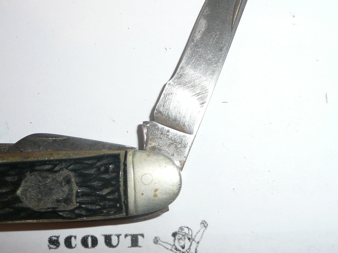 Boy Scout Knife, Camillus Manufacturer, Used and missing emblem, BS002