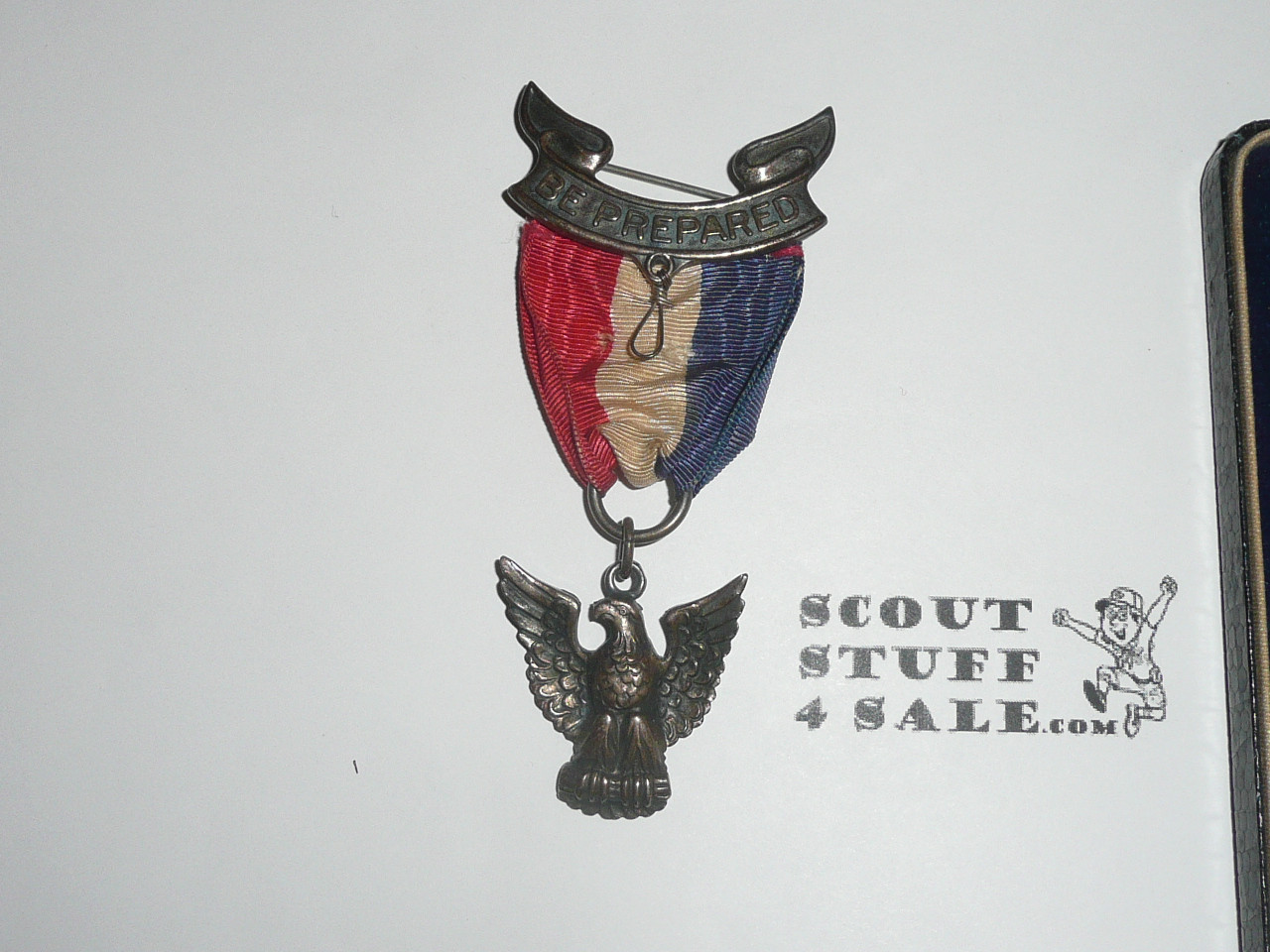 Eagle Scout Medal, Robbins 3, 1933-1954, In Box, STERLING SILVER #2