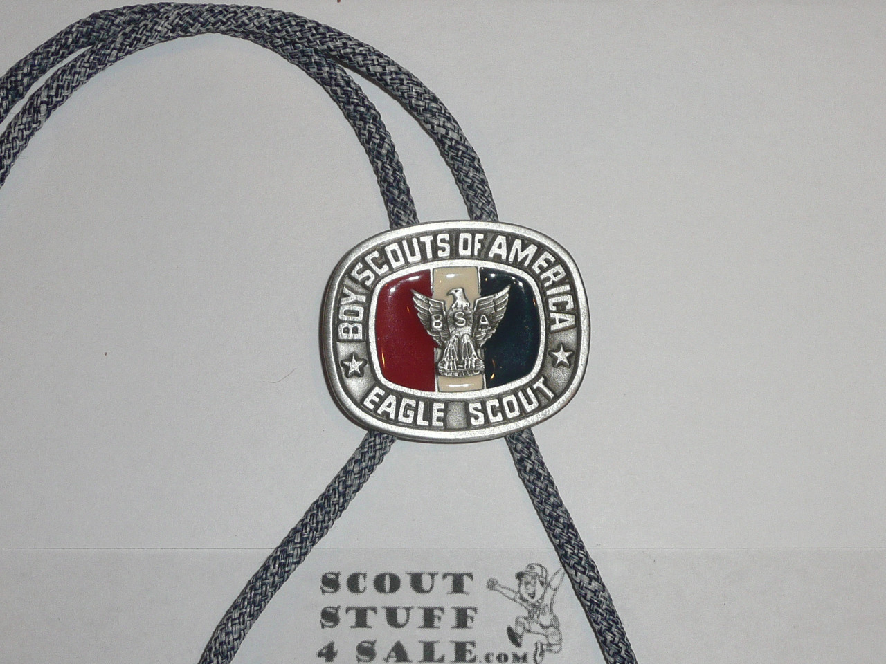 Eagle Scout Bolo Tie, Enameled, New condition, GREAT EAGLE SCOUT GIFT