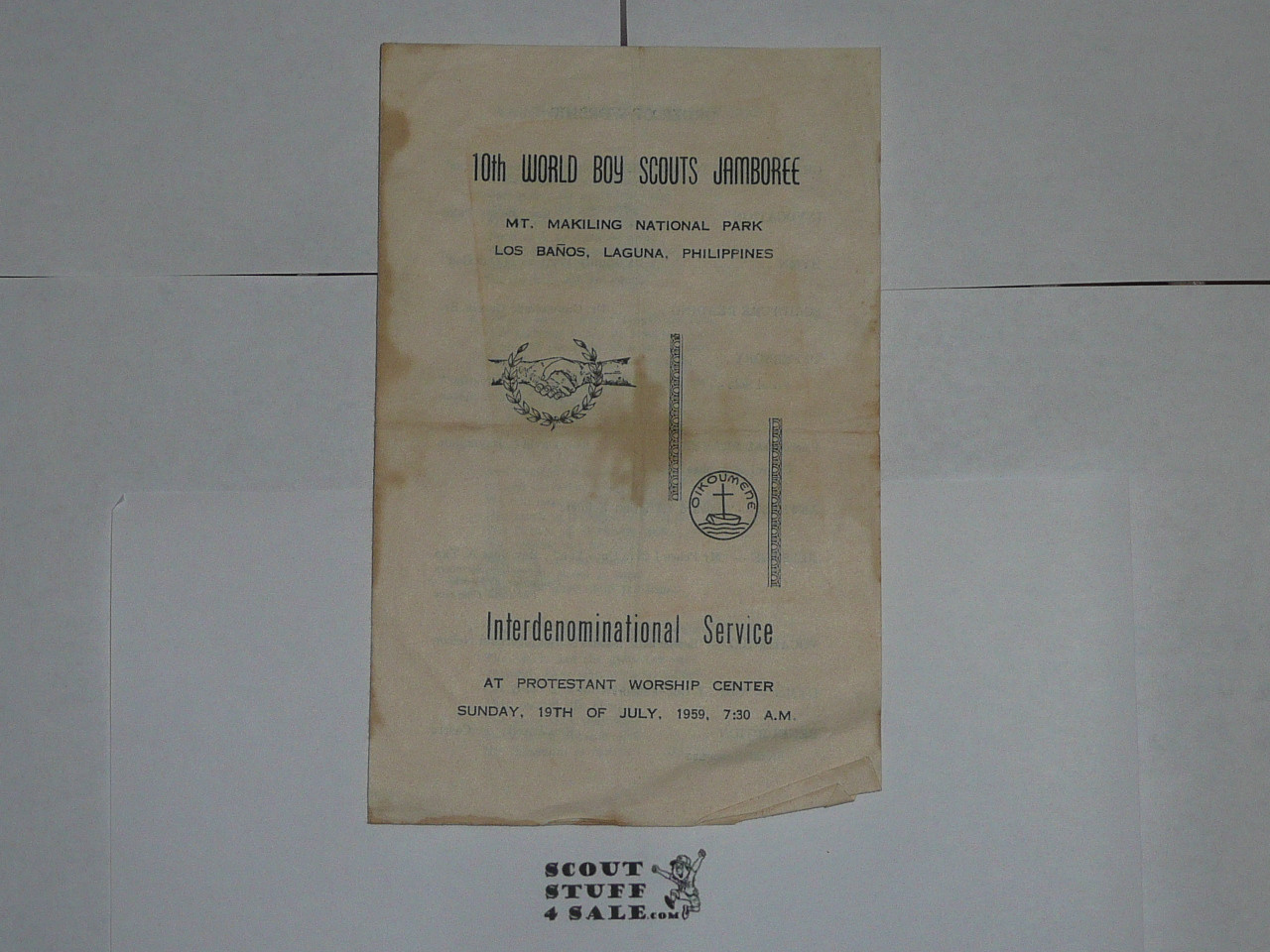 1959 World Jamboree Interdenominational Service Program