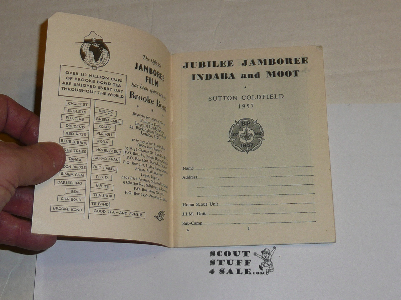 1957 World Jamboree, Jamboree Indaba Moot Handbook and Diary