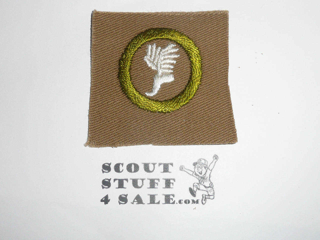 Athletics - Type A - Square Tan Merit Badge (1911-1933), MINT