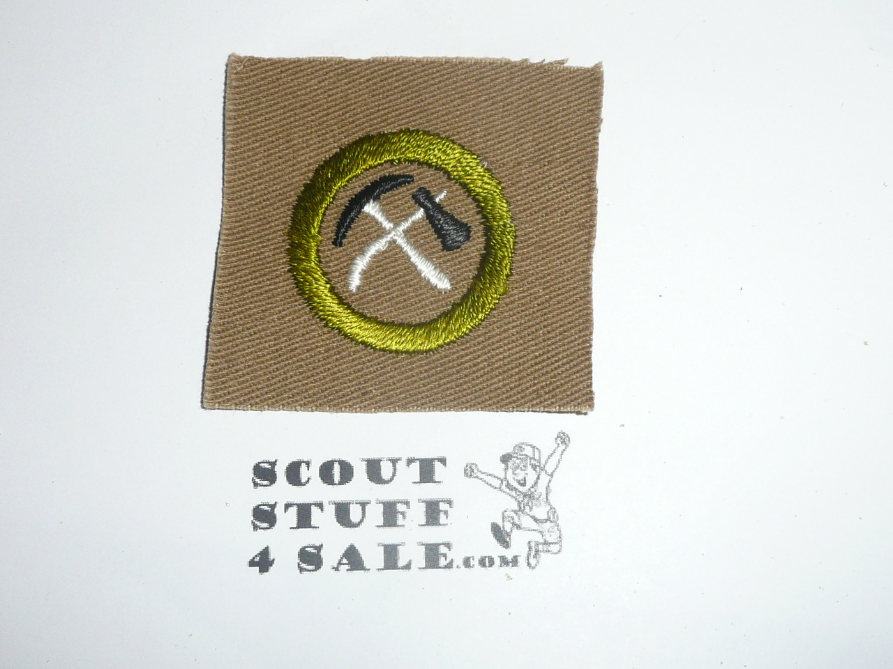 Pioneering - Type A - Square Tan Merit Badge (1911-1933)