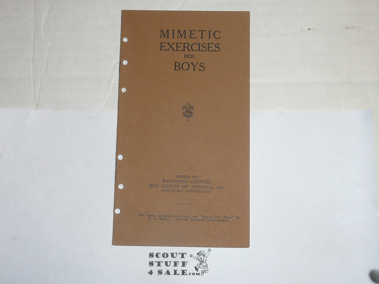 Lefax Boy Scout Fieldbook Insert, Mimetic Exercises for Boys, By Hartford Council