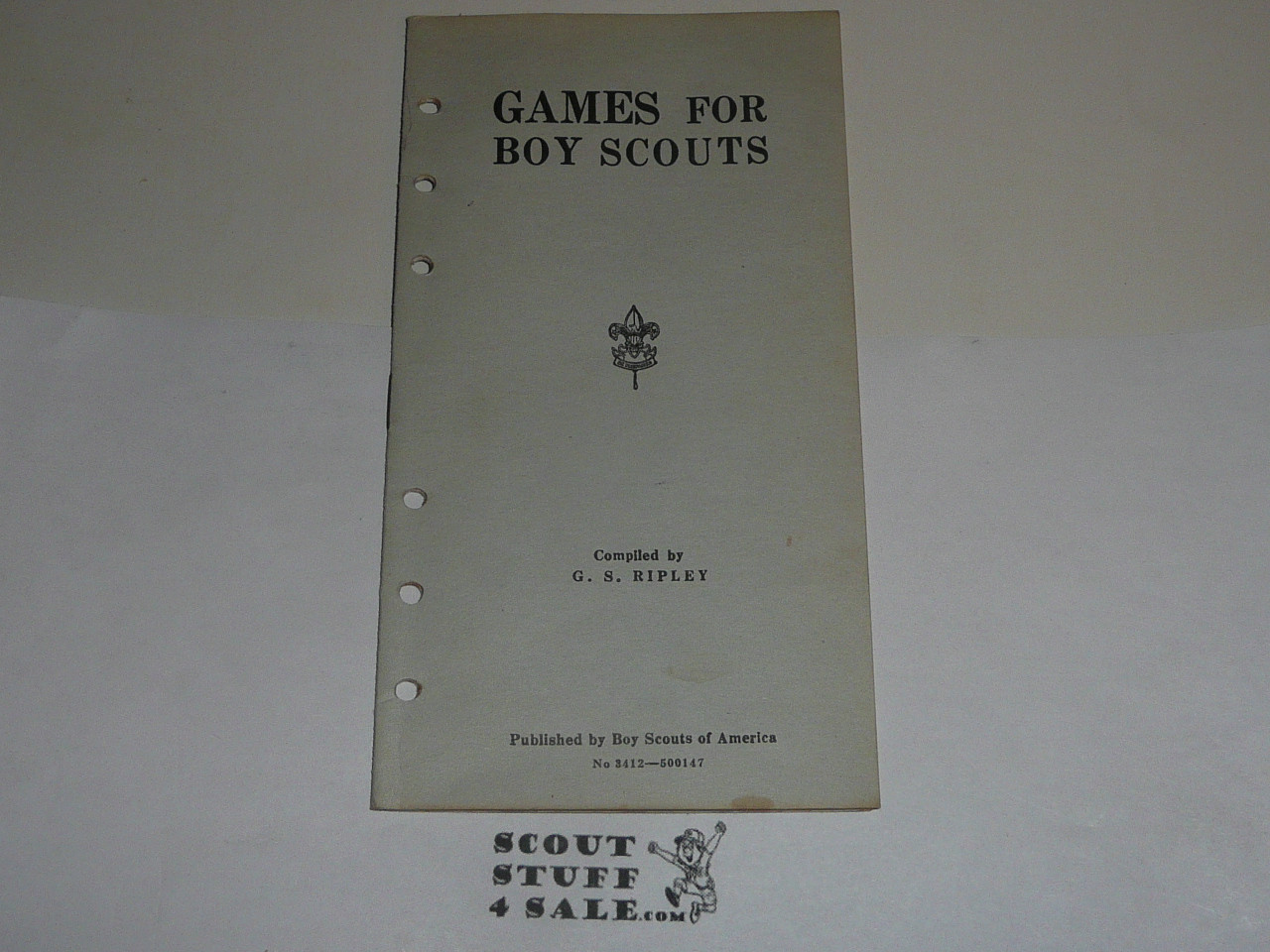 Lefax Boy Scout Fieldbook Insert, Games for Boy Scouts, 1947, Official BSA